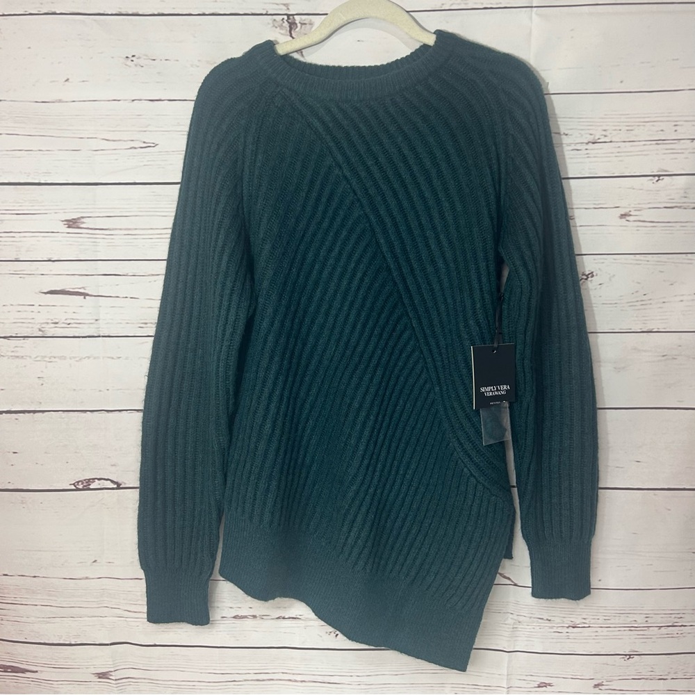 Simply Vera Vera Wang Dark Teal Sweater Shirt Size LP